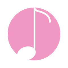 music note isolated icon vector illustration design