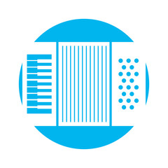 accordion musical instrument icon vector illustration design