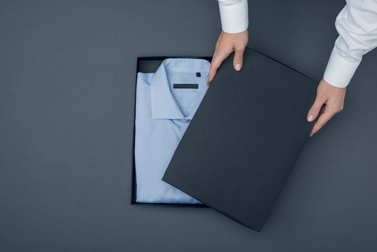 Tailor With Shirt In Box