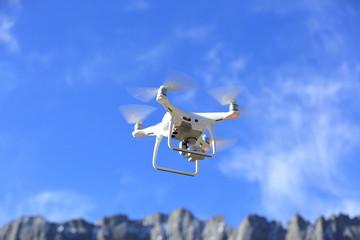 flying drone in the sky