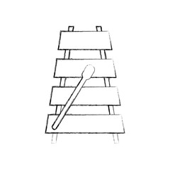 xylophone musical instrument icon vector illustration design