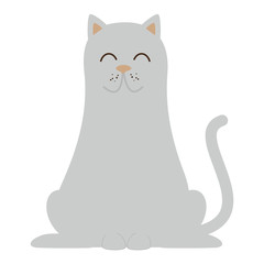cute cat mascot icon