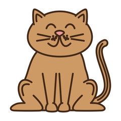 cute cat mascot icon