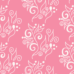 Vector, seamless, abstract background pink, pattern
