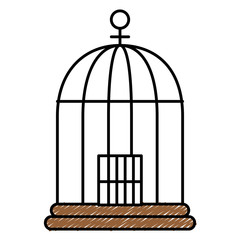 cage bird isolated icon