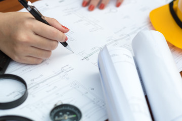 engineering diagram blueprint paper drafting project sketch architectural