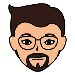 young man head avatar character