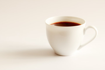 Coffee cup on a white background. Close up,  Isolated.