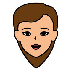 beautiful woman head avatar character