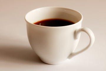Coffee cup on a white background. Close up,  Isolated.