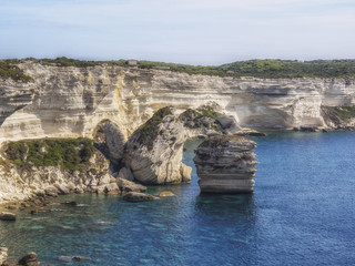 Fototapeta na wymiar Bonifacio, Hafenstadt, Mittelmeer, Korsika, Frankreich, Europa