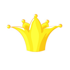 Cute Princess logo in vector with bright colors of gold.