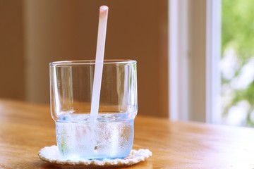 Fototapeta na wymiar Glass of water drink