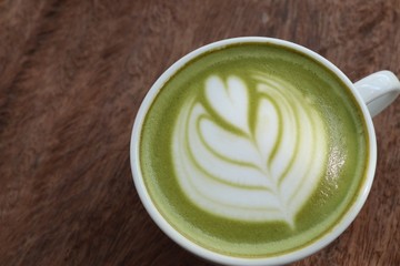 hot green tea with milk