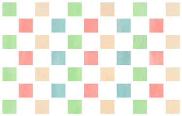 Watercolor geometrical pattern.