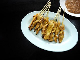 Indian tandoori chicken tikka kebabs