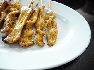 Indian tandoori chicken tikka kebabs