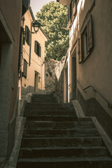 Narrow stairway street