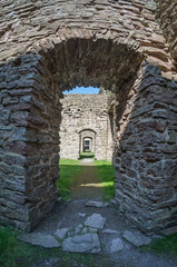 Fototapeta na wymiar Ruins of old scandinavian castle.