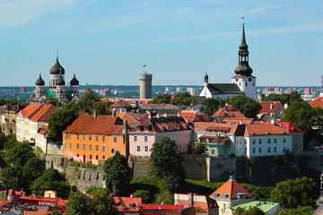 Obraz premium Toompea hill, part of the Tallinn Old Town UNESCO World Heritage Site, Estonia