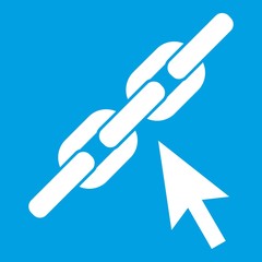 Chain link icon white