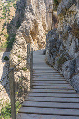Fototapeta na wymiar Caminito del Rey - El Chorro - Königsschlucht in Andalusien Spanien Malaga Benalmadena