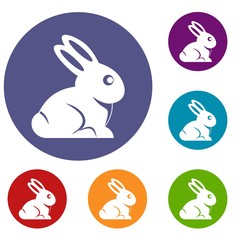 Obraz premium Easter bunny icons set