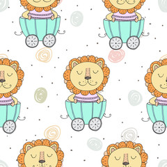 Cute lion Pattern print for kids