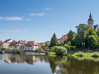Fototapeta na wymiar Blick auf die Stadt Penig in Sachsen