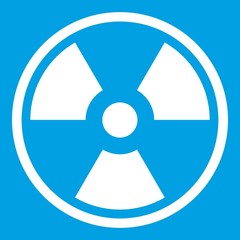Danger nuclear icon white