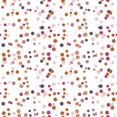 Modern Abstract Vector  Confetti Background. Seamless  dots pattern. Festive party repeat.