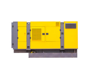 Mobile diesel generator for emergency electric power. isolated on white background. clipping path.