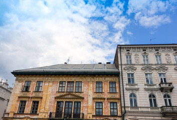 Fototapeta na wymiar antique building view in Krakow, Poland