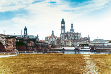Obraz premium street view of downtown Dresden, Germany