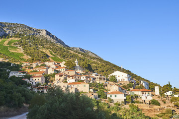 Village and port of Sveta Nedilja, known as Sveta Nedjelja on the Croatian island of Hvar. It is located near the town of Hvar