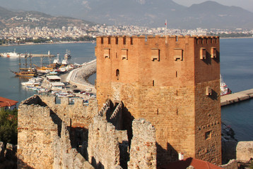 lookout fortress in Alanya, Turkey - 166467688