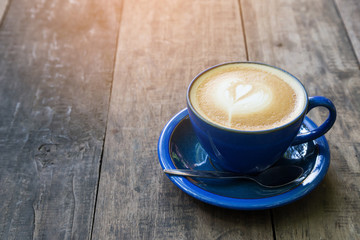 coffee on wood table
