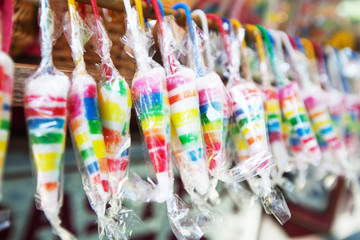 Colorful lollipop sweets, tasty candy