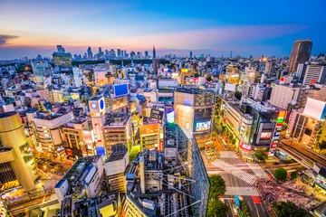 Poster Shibuya, Tokio, Japan Stadtbild © SeanPavonePhoto