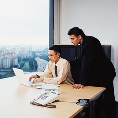 Businessmen working in office