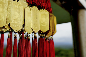Chinese Pray Cards in a temple