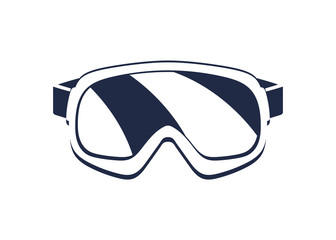 Trekking safety goggles isolated vector icon. Outdoor activity, nature traveling equipment element.