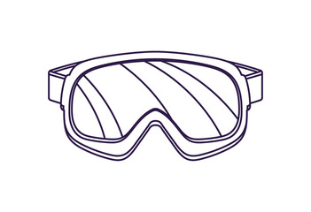 Touristic safety glasses isolated vector icon. Outdoor activity, nature traveling equipment element.