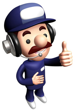 3D Specialist Mascot is a Thumb up gesture.