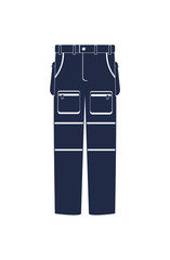 Outdoor traveling pants isolated vector icon. Extreme activity, nature traveling equipment element.