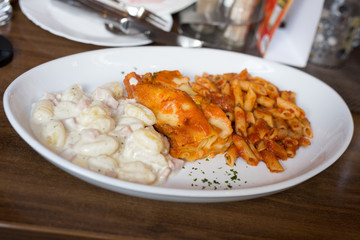 Three kinds of pasta
