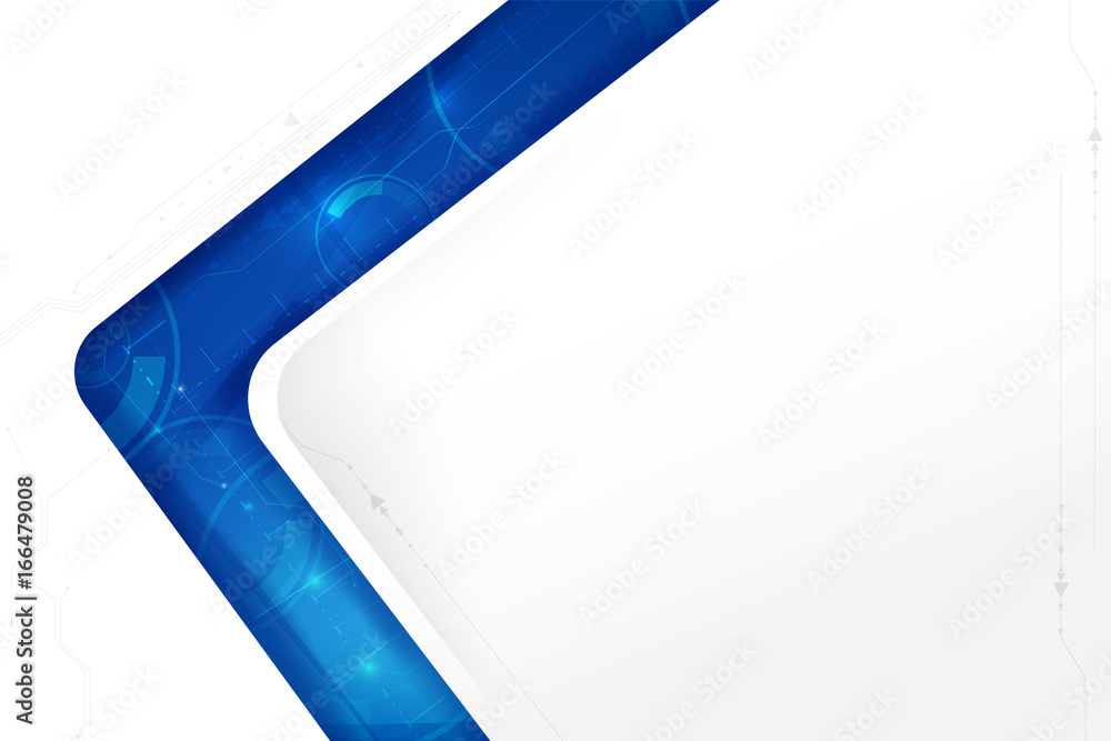 Aufkleber futuristic cyber technology blue and white abstract background with line and shadows element vector 