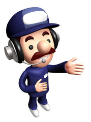3D Repair Person Mascot is a guide gesture.