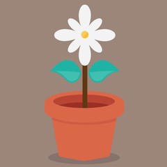 Flower Icon Flat Design Illustration Vector