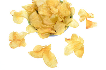 Fototapeta premium Italy,fried potatoes on white background.